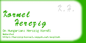 kornel herczig business card